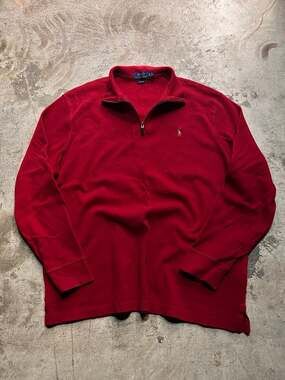 Polo Ralph Lauren Red Quarter Zip Longsleeve